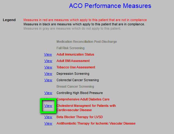 ACO HEDIS @ Metrics To review your performance on the HEDIS @ quality metrics required in order to benefit from the Accountable Care Organziation (ACO) shared-savings plan, you can see the link on