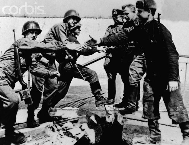 Meeting the Aliens Soviet and American troops met at the Elbe River in Germany in April 1945.