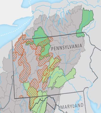 Focal Geographies in Pennsylvania Shenango French Creek Upper Allegheny Mid and Lower Allegheny Laurel Highlands Dunkard Creek Conemaugh and Clearfield