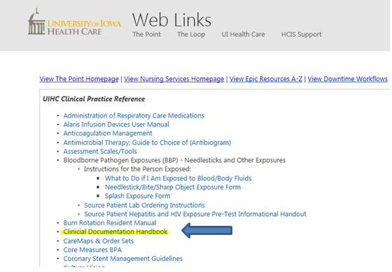 Documentation Tool Kit Clinical Documentation Guidelines/Handbook Go