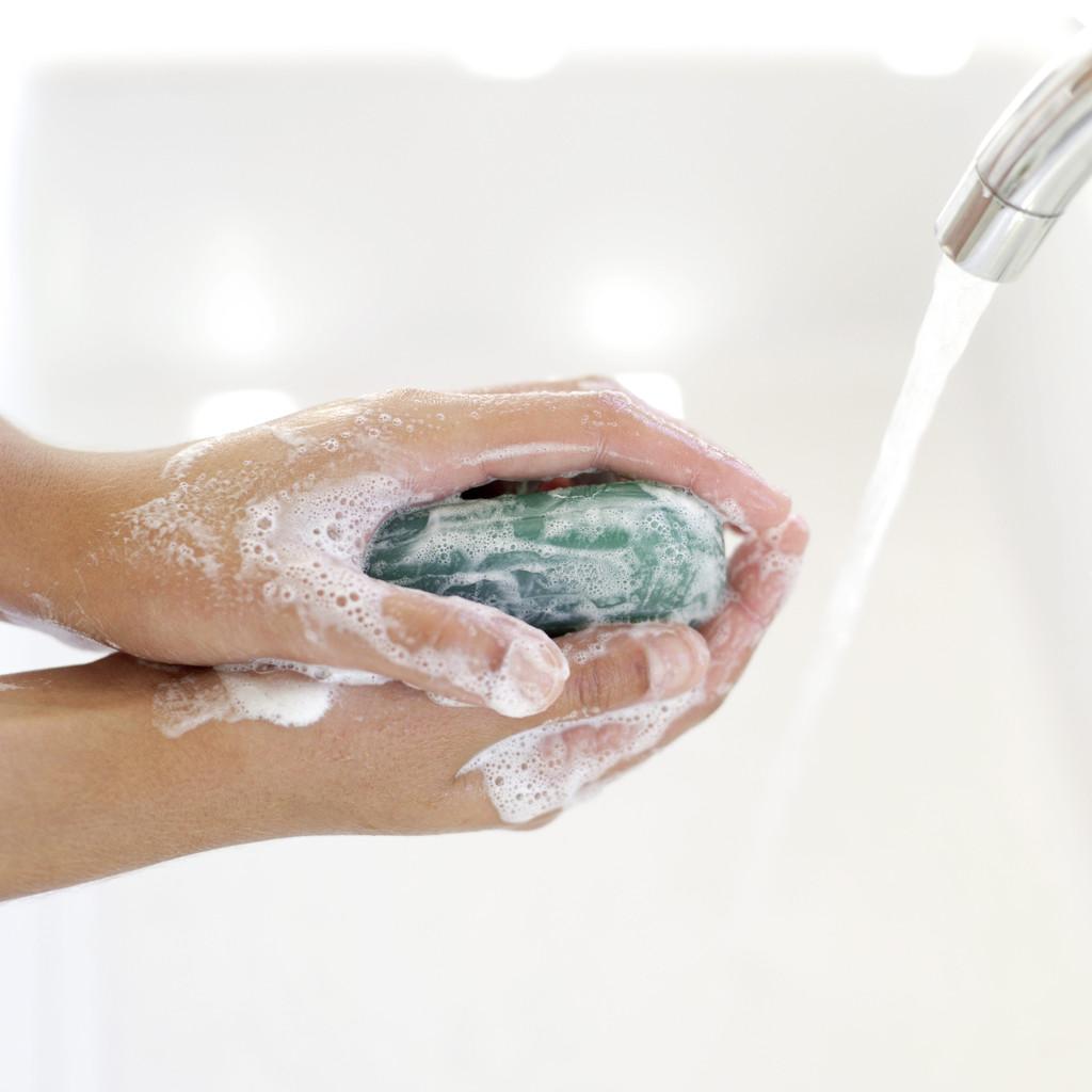 Hand Hygiene Wash or Alcohol foam before and after palpating