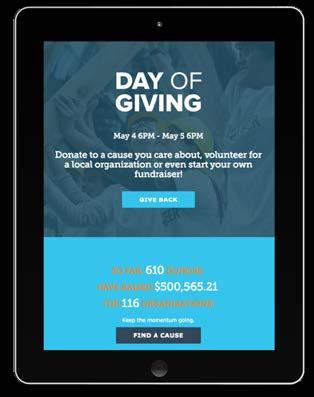 a mobile device Your Giving Day