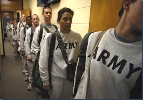 Not Enough People: Recruitment Problems 2005: Army missed recruiting goal by 6,627 2006: Army met goal (80,000 recruits), but changed: Bonuses: Tripled Age: Raised Moral Waivers: Tripled (robbery,