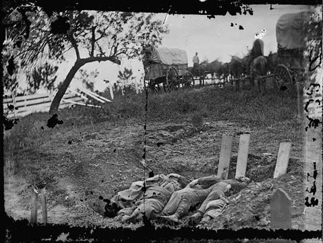 The Aftermath Most of the Confederate dead were left on the field in their shallow graves for eight