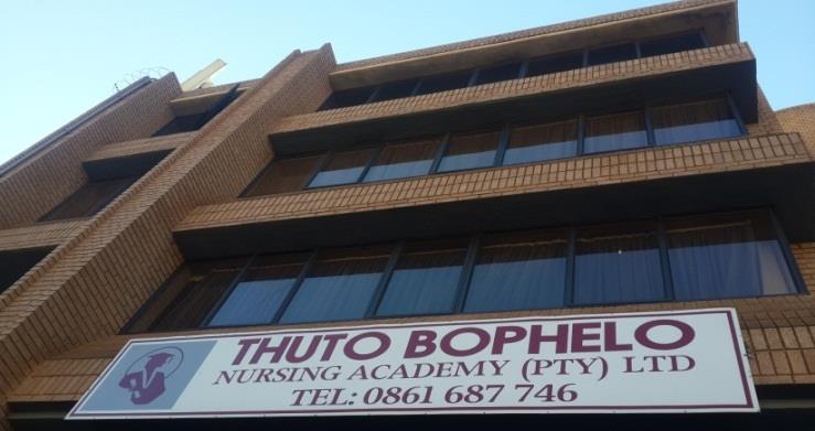 LOCATION /SITES OF DELIVERY The Thuto Bophelo Nursing Academy currently has 1 (one) site from which it operates namely 270 Struben Street; Pretoria Central.