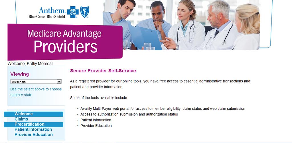 Medicare Advantage Precertification Tools Systematically navigated to the Medicare