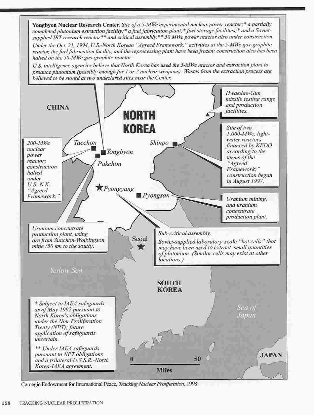 North Korean Nuclear Facilities Yongbyon: 3 reactors (IRT, 20 MW t, 200