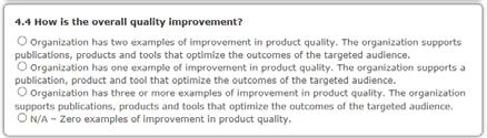 Quality of Outcomes: Sample Question Ex.