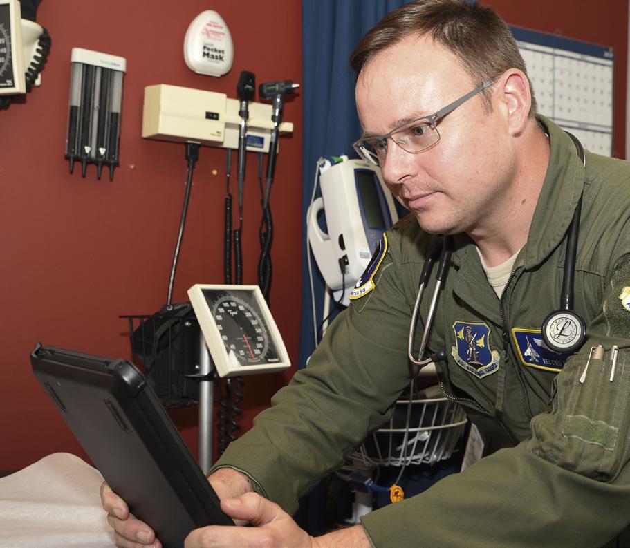 Treating Through Technology By Senior Master Sgt. Chris Drudge Being in the military away from home is hard enough, now imagine you get hurt or fall ill. Who do you go see?