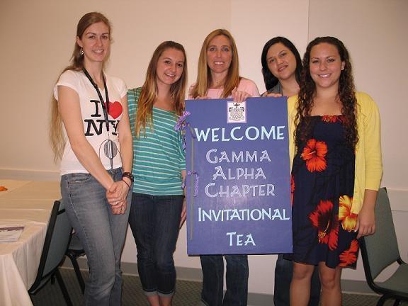 GAMMA ALPHA CHAPTER INFORMATIONAL/INVITATION TEA AND OPEN HOUSE, MARCH 14, 2013 The Annual Gamma Alpha Informational/Invitational Tea was held on Thursday, March 14, 2013 in room 1201 in West Hall