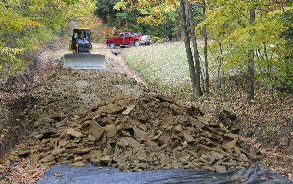 ASR Details Deliverables Road Fill Why: Roads become entrenched over years of traffic, maintenance, and erosion, trapping drainage and act like streams.