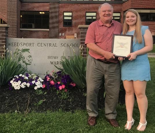 17 th Artillery Regiment Association Awards Weedsport High School Graduate In May 2018, the 17 th Artillery Regiment Association awarded college scholarships to four very deserving students who