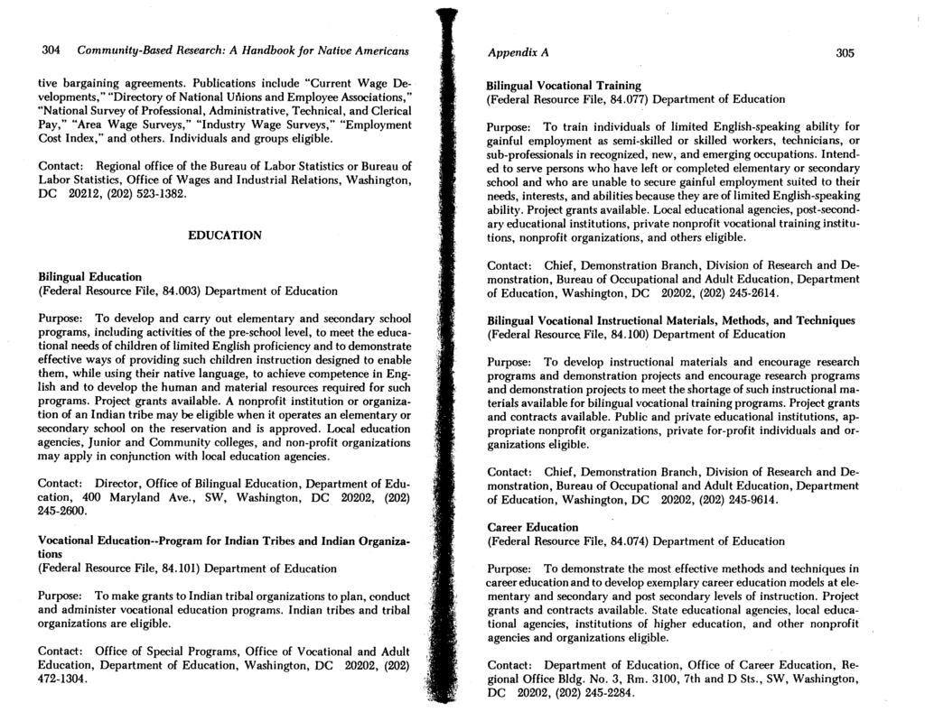 304 Community-Based Research : A Handbook for Native Americans Appendix A 305 tive bargaining agreements.