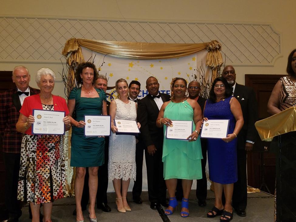 FIVE PAUL HARRIS FELLOWS Rotary Club of Saint Lucia 50th Charter Celebration Awards Over the last 50 years the Rotary Club of Saint Lucia has been blessed with many active and dedicated members that