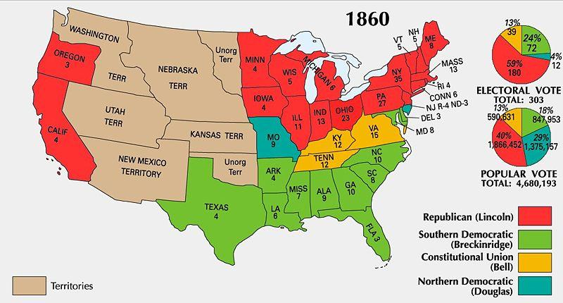 Election of 1860 Campaign a four-way split Republicans defeat the