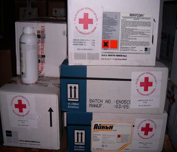 5 Beds and disinfectants were delivered to the Bulgarian Red Cross local branches The relief items were delivered to the Regional Branches by 12 January.2006.