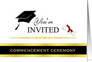 Family and friends will require invitations to watch you cross the stage. Each student will receive four invitations included in the grad fee.