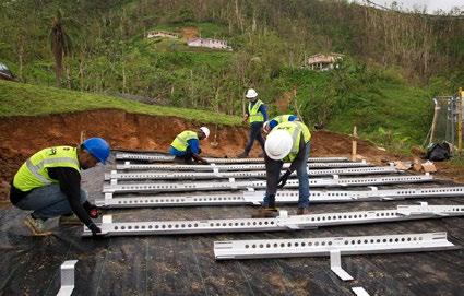 Solar panels being installed in Caguas.