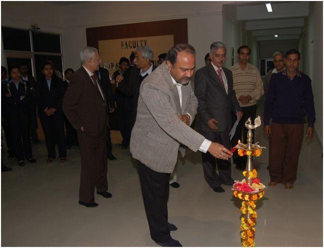THE INAUGURAL FUNCTION The event was inaugurated by Prof. S.K. Singh, Head and Dean, FMS by lightening lamps before the statue of Goddess Saraswati.