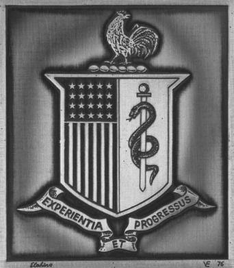 The Coat of Arms 1818 Medical Department of the Army A 1976 etching by Vassil Ekimov