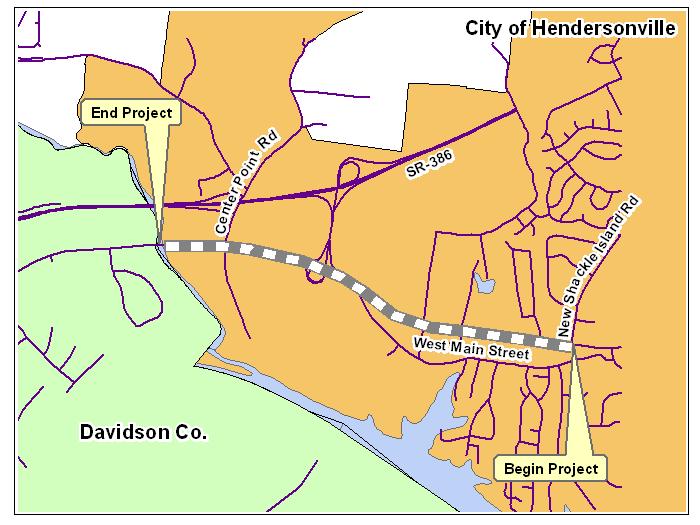 Fiscal Years 2008-2011 Transportation Improvement Program TIP # 2009-59-022 TDOT PIN # Improvement Type Reconstruct Lead Agency Hendersonville County Sumner Length 0.