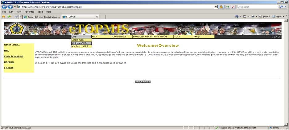 etopmis CLICK Officer Record Brief Multiple Right click on