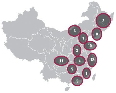 In total these 12 City Clusters encompass 157 of the 287 cities which are referred to by Chinese state statistical reporting bureaux.