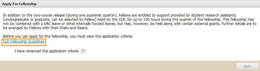After you have read the application criteria, check the I have