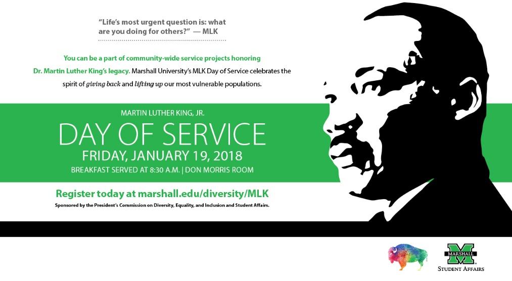 for a Dr. Martin Luther King, Jr. Day of Service. This one-day event serves to honor the legacy of Dr.