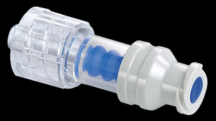 NEEDLESS CONNECTORS (NC) & INFECTION CONTROL Luer Access device/many registered brand names Attached to almost all VAD s Central and Peripheral Clear