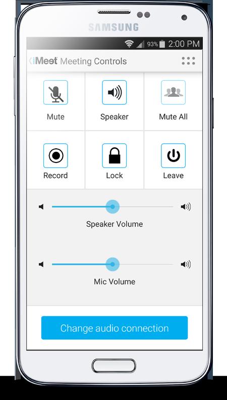 Get to know the meeting room Meeting controls (host) While hosting a meeting, you can adjust the meeting volume, mute all guests, and lock or record the meeting.