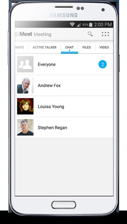 Chat with guests imeet chat is a way to have a text conversation with multiple people in your imeet room.