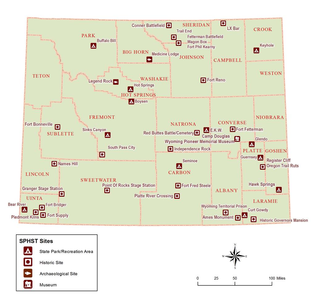 WYOMING STATE PARKS AND CULTURAL RESOURCES The Division of SPHST within SPCR has legislative authority to manage recreation and historic sites and assist communities in developing recreation