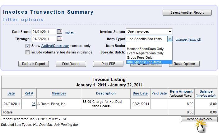 View CC transaction info Billing->Reports tab->credit Card Listing To print Invoiced Deals/Jobs Billing->Reports tab->invoice