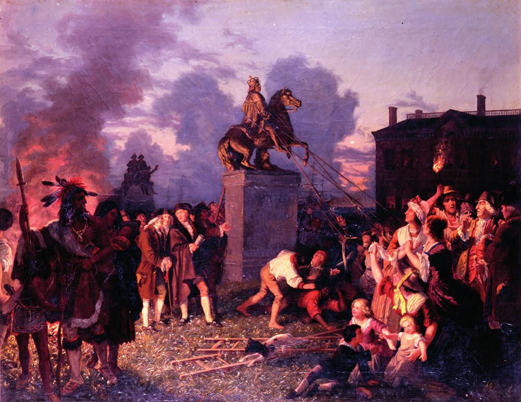 2 Section A: The Revolutionary War, 1775 1783 SOURCE A A painting showing the reactions of people in New York after the Declaration of Independence had been read out publicly, July 1776.