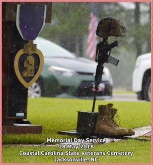 Memorial Day Service 2018 Monday, May 28, 2018 we observed Memorial Day. To many people the holiday is about a day off, camping, fishing, barbecues, and the start of the summer.