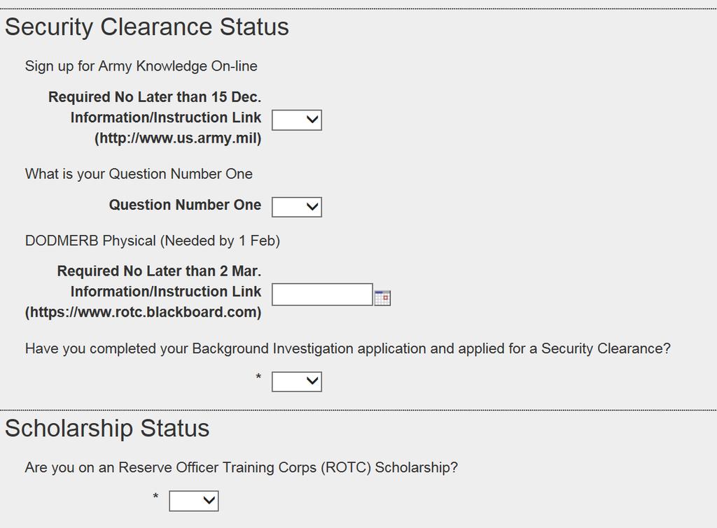 Answer Security Clearance Questions?