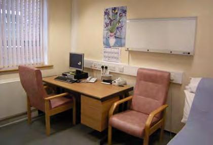 We purchased movable screens to provide privacy for patients undressing and dressing in the treatment rooms.
