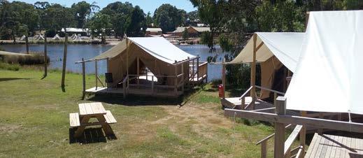 requirements, usually 3-4 adults per tent, situated amongst the guest tents.