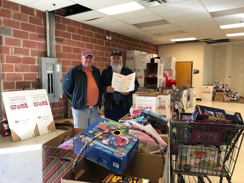 Toys for Tots Congratulations to Brother Goldie Tomlin for chairing a successful program this year. We had six full boxes of toys and over $1700 (Charlottesville and Waynesboro) in donations.