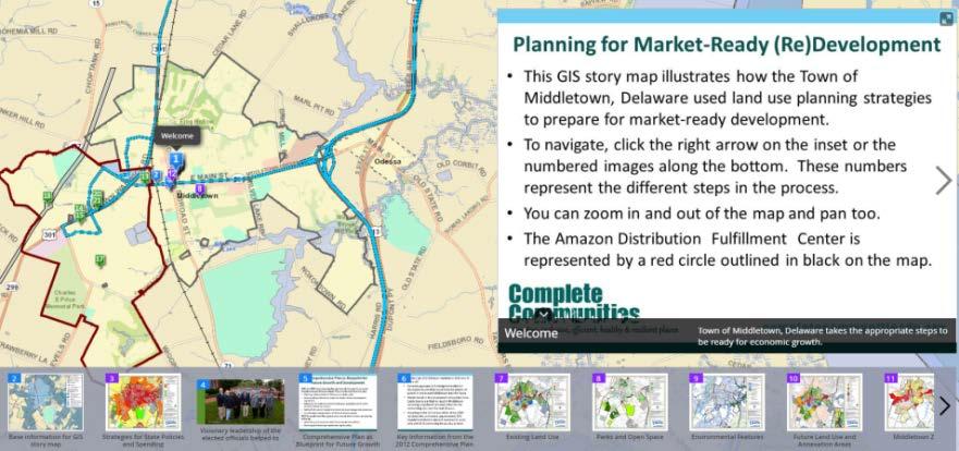 Story maps are designed for nontechnical audiences with access to the Internet; users do not need experience with GIS software to read or use story maps.