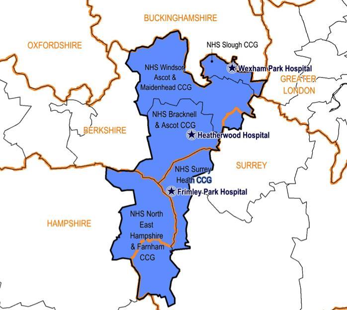 Context for Frimley Health and Care System 750,000 population Organisations 5 CCGs 3 unitary authorities 2 district councils 2 county councils 1 acute trust ( recent