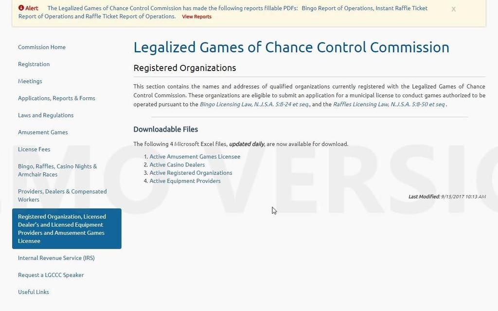 Go to http://www.njconsumeraffairs.gov/lgccc/pages/registered-organizations.aspx and you will find below. Click on Active Equipment Providers to make sure they are still licensed by the State.