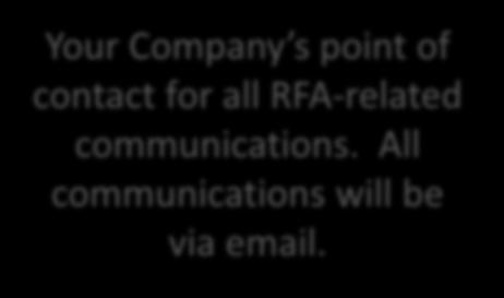 contact for all RFA-related