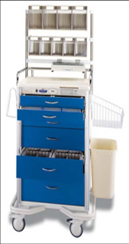 Beyond the Bundle Carts purchased specifically to house sterile supplies for CVL dressing changes and to access ports Cart stocked with all