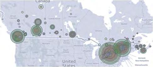 Canada & Brookings Institute Global City GDP 2014; TechToronto / Statistics Canada;