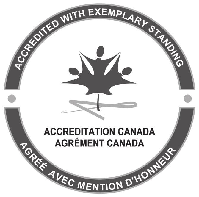 STAFF NOTES West Parry Sound Health Centre is proud to be Accredited With Exemplary Standing, the highest measurement awarded by Accreditation Canada.
