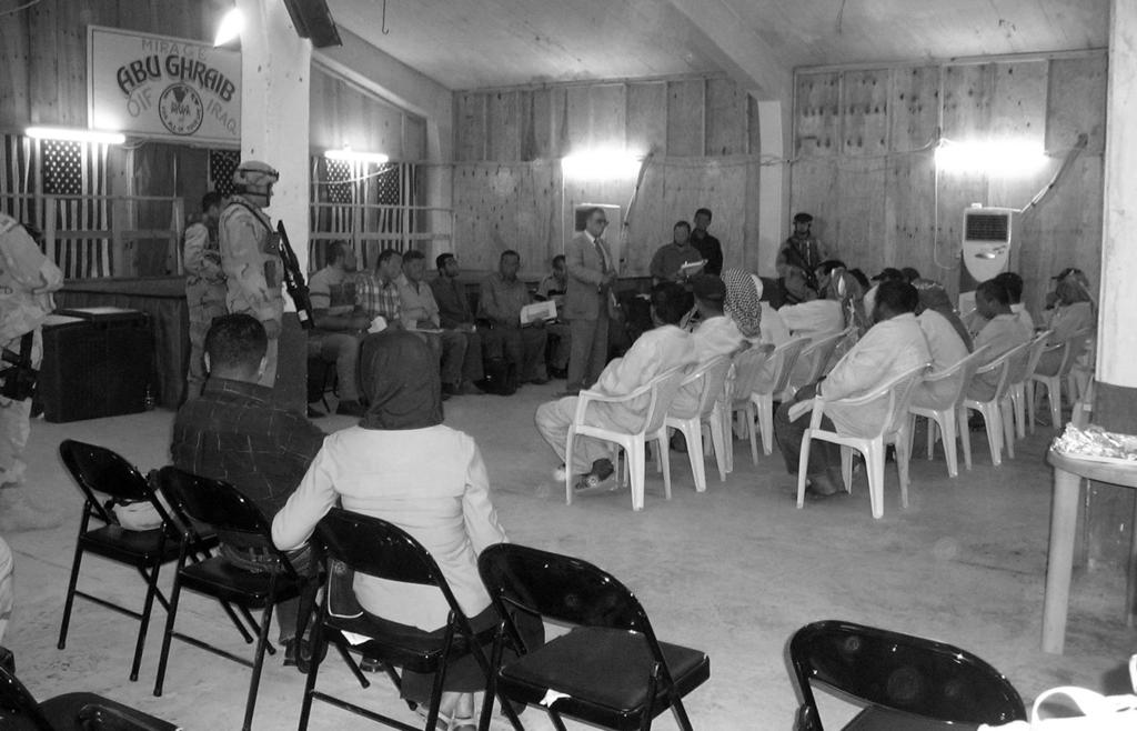 Detainee leaders meet with the Baghdad City Council to address issues regarding their detention and legal status.