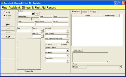 by Follow the steps in the table below to enter a First Aid record. 1 Click on the PEOPLE menu.