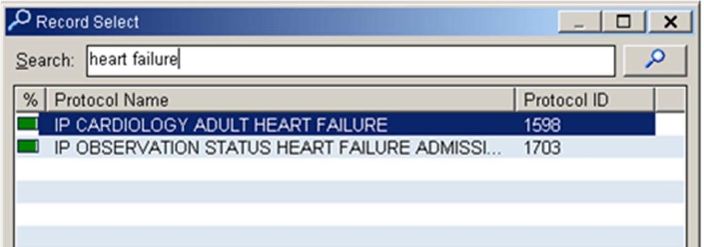 Heart Failure Order